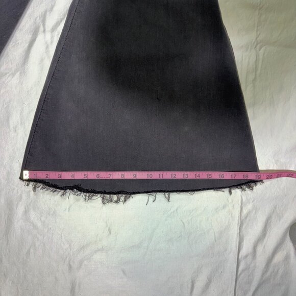 Free People "Just Float On" Flare Jeans – Washed Black, Frayed Hems – Size 28 - Picture 11 of 16